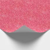 Rosa, funkelnde Glitzer-Muster Geschenkpapier (Ecke)