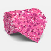 Rosa funkelnde Glitzer-Muster Krawatte (Gerollt)
