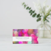 Rosa funkelnde Lichter sorgen für besondere Event- Visitenkarte (Stehend Vorderseite)