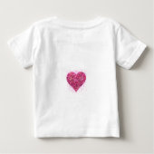 Rosa funkelnde Sequenzen, Liebe Graffiti valentin Baby T-shirt (Rückseite)