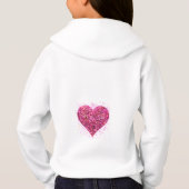 Rosa funkelnde Sequenzen, Liebe Graffiti valentin Hoodie (Rückseite)