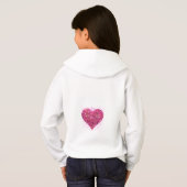 Rosa funkelnde Sequenzen, Liebe Graffiti valentin Hoodie (Schwarz voll)