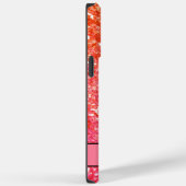 Rosa funkelnder Glitzer Flamingo mit Monogramm Case-Mate iPhone Hülle (Rückseite / Rechts)