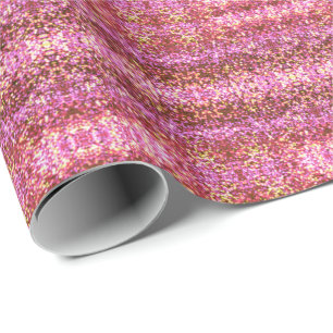 Rosa funkelnder glitzernder Muster Geschenkpapier