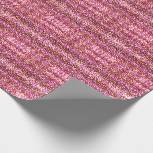 Rosa funkelndes glitteriges Muster Geschenkpapier (Ecke)