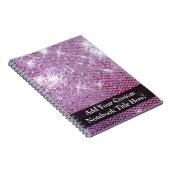 Rosa Funkelschau Notizblock (Rechte Seite)