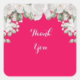 Rosa Fushia Quadratischer Aufkleber