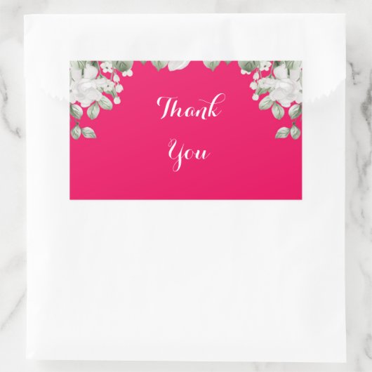 Rosa Fushia Rechteckiger Aufkleber (Tasche)