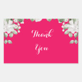 Rosa Fushia Rechteckiger Aufkleber (Vorderseite)