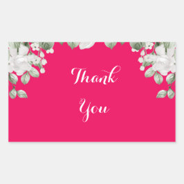 Rosa Fushia Rechteckiger Aufkleber