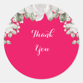 Rosa Fushia Runder Aufkleber