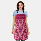Rosa Fusion Camouflage Elegante Schürze (Getragen)