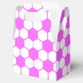 Rosa Fußball-Bälle Schwarz-Weiß Custom Geschenkschachtel (Geöffnet)