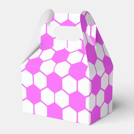 Rosa Fußball-Bälle Schwarz-Weiß Custom Geschenkschachtel (Vorderseite)