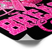 Rosa Fußball Brustkrebsbewusstsein rosa Poster (Ecke)