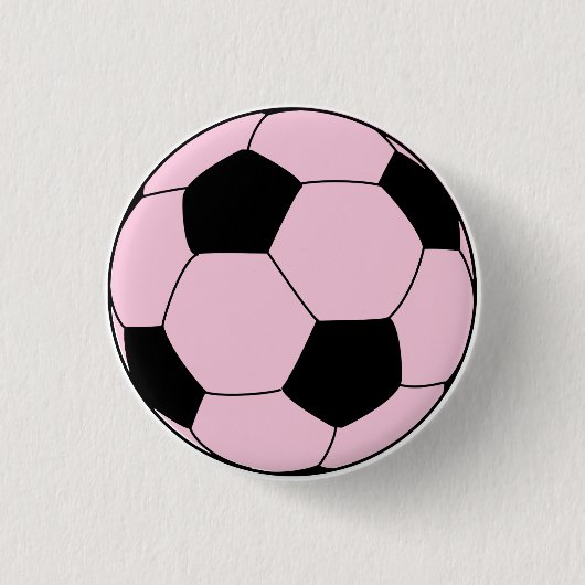 Rosa Fußball Button (Vorderseite)