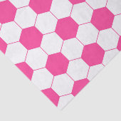 Rosa Fußball-Fußball-Ball-Muster Seidenpapier (Ausschnitt)