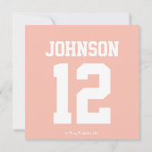 Rosa Fußball - Geburtsankündigungen Ankündigung (Rückseite)