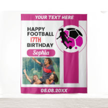 Rosa Fußball-Geburtstag, Fußball-Mädchen-Spielerin