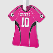 Rosa Fußball Jersey Ornament (Vorderseite)