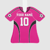 Rosa Fußball Jersey Ornament (Rückseite)