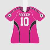 Rosa Fußball Jersey Ornament (Vorderseite)