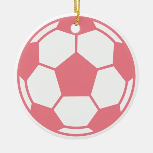 Rosa Fußball Keramikornament (Vorne)