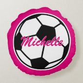 Rosa Fußball Kissen für Mädchen Schlafzimmer (Rückseite)