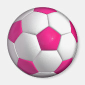 Rosa Fußball Magnet (Vorne)