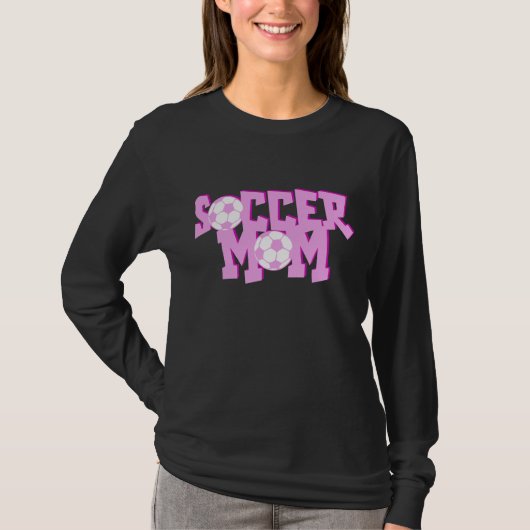 Rosa Fußball-Mama T-Shirt (Vorderseite)