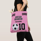 Rosa Fußball Rosa Tasche Sport Fußball Monogramm (Von Nahem)