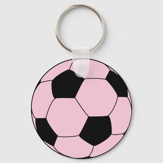 Rosa Fußball Schlüsselanhänger (Vorderseite)