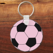 Rosa Fußball Schlüsselanhänger (Vorderseite)