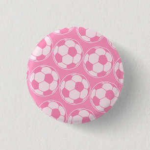 Rosa Fußball-Schraubball-Grafiken Button