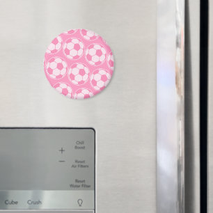 Rosa Fußball-Schraubball-Grafiken Magnet