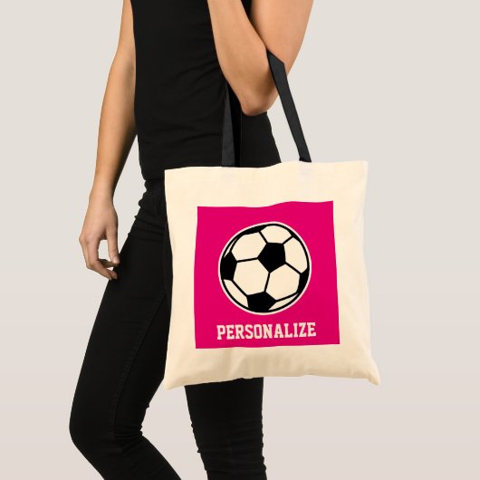 Rosa Fußball-Tasche für Mädchenteam und Coach Tragetasche (Vorderseite (Produkt))
