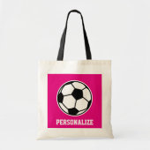 Rosa Fußball-Tasche für Mädchenteam und Coach Tragetasche (Vorne)