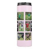Rosa Fußball Thermosbecher (Rückseite)
