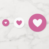 Rosa Fußball und Herz | Tischkonfetti Konfetti (Rückseiten)