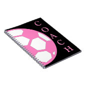 Rosa Fußball-Zug Notizblock (Rechte Seite)