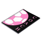 Rosa Fußball-Zug Notizblock (Linke Seite)