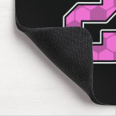 Rosa Fußballmuster Nummer 25 Trikot Spieler Unifor Mousepad (Ecke)