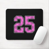 Rosa Fußballmuster Nummer 25 Trikot Spieler Unifor Mousepad (Mit Mouse)