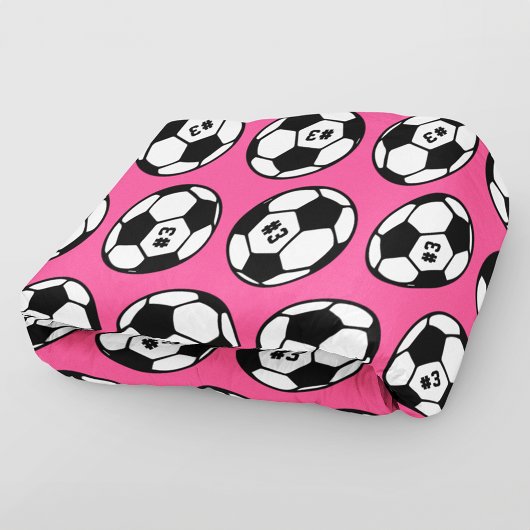 Rosa Fußballnummernmuster Fleecedecke
