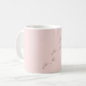 Rosa Fußspuren Kaffeetasse (Vorderseite Links)