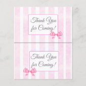 Rosa Fußspuren Vernünftige Babydusche Flyer (Hinten)