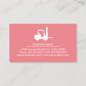 Rosa Gabelstaplerbau Visitenkarte (Rückseite)