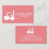 Rosa Gabelstaplerbau Visitenkarte (Vorne/Hinten)