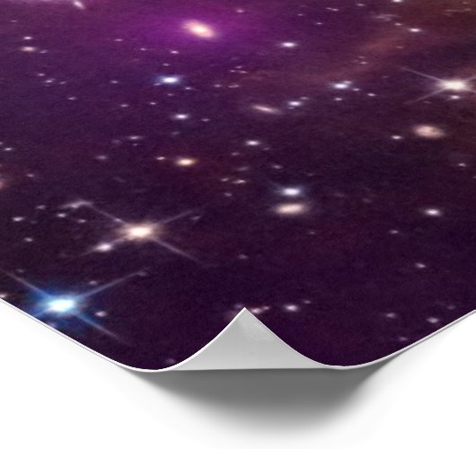 Rosa Galaxie Nebula Universum Supernova Sterne Nac Poster (Ecke)