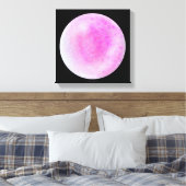 Rosa Galaxie Orb - Rosa und weiße Leinwand - Print (Insitu (Schlafzimmer))